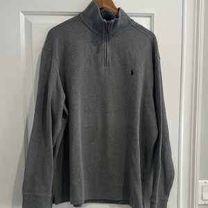 Polo Ralph Lauren Gray Quarter-Zip Sweater MENS XL